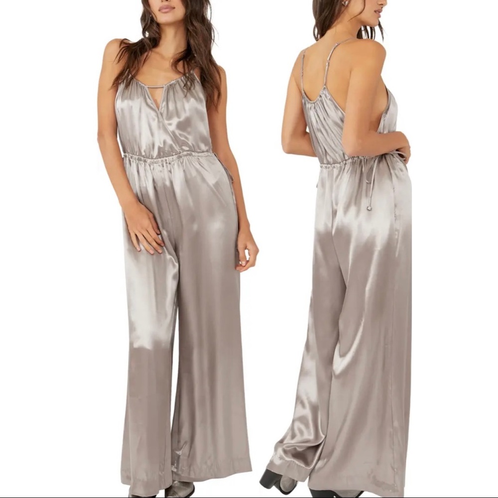 Kate Sleeveless Wide Leg Jumpsuit - Champagne